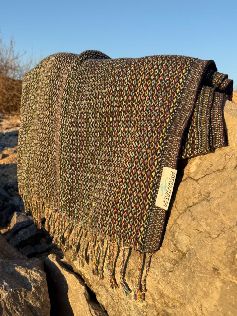 Ahi Rag Black — Salt Rag™ Sand-Resistant Turkish Beach Towel